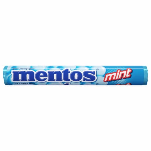 Mentos Chewy Mint Flavored Candy Roll Perspective: front