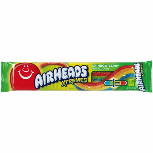 Airheads Xtremes Sweetly Sour Rainbow Berry Flavor Candy Belts, 2 oz ...