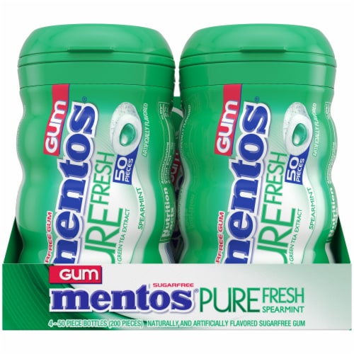 Mentos® Pure Fresh Spearmint Sugar-Free Gum Perspective: front