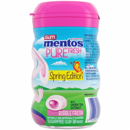 Mentos Pure Fresh Sugar Free Gum Spring Easter Edition Perspective: front
