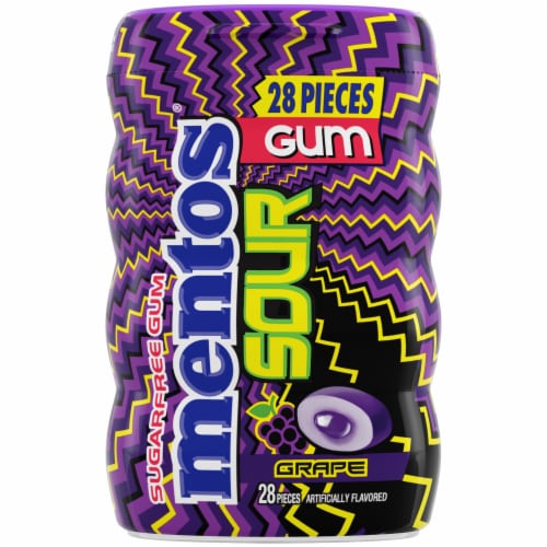 Mentos® Sugar-Free Sour Grape Gum Perspective: front