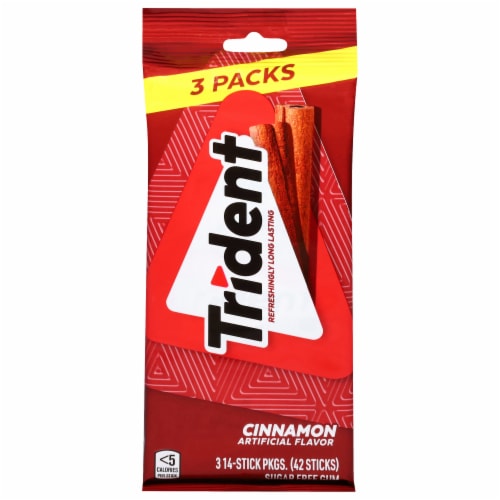 Trident Cinnamon Sugar Free Gum Multi Pack Perspective: front