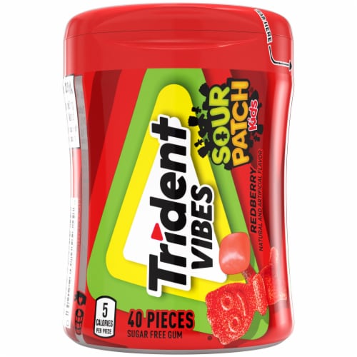 Trident Vibes Sour Patch Kids® Redberry Sugar Free Gum Perspective: front