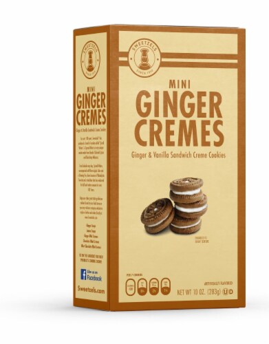 Sweetzels Mini Ginger Cremes Sandwich Cookies Perspective: front