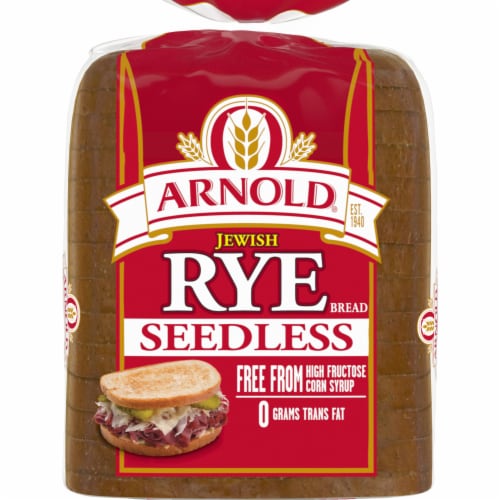 Arnold Seedless Jewish Rye Bread Perspective: front