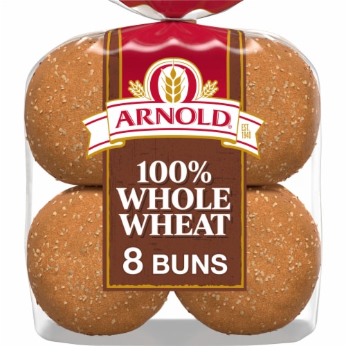 Arnold® 100% Whole Wheat Sandwich Buns Perspective: front