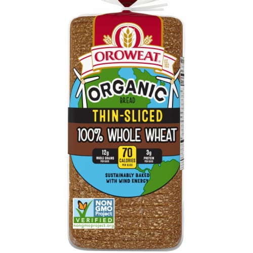 Oroweat® Organic Thin-Sliced Whole Wheat Bread Perspective: front