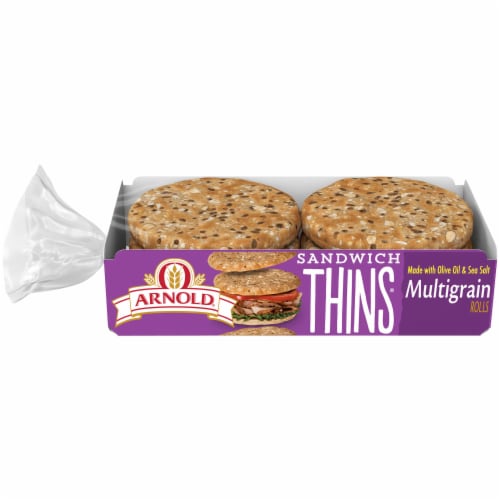 Arnold Sandwich Thins Multigrain Rolls Perspective: front