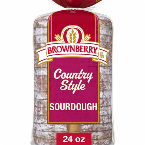 Brownberry Country Style Sourdough Bread Perspective: front