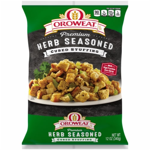 Oroweat Premium Herb Seasoned Cubed Stuffing Perspective: front
