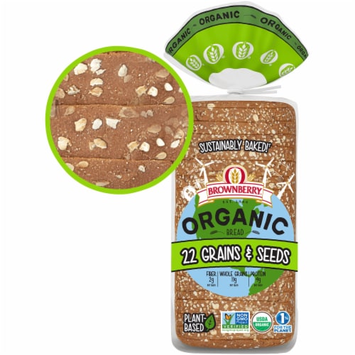 Brownberry® Organic 22 Grains & Seeds Thin Sliced Bread Perspective: front