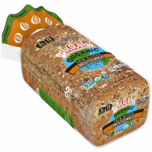 Arnold® Organic Thin-Sliced Sprouted Wheat Bread Perspective: front