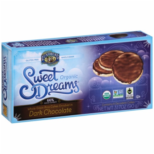 Lundberg Organic Sweet Dreams Dark Chocolate Rice Cakes Perspective: front