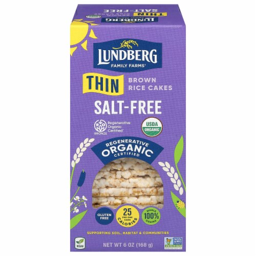 Lundberg Family Farms® Organic Thin Stackers Brown Rice Puffed Grain Cakes Perspective: front