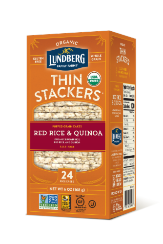 Lundberg Family Farms Organic Thin Stackers Red Rice & Quinoa Perspective: front