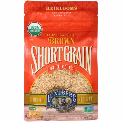 Lundberg Organic Brown Short Grain Rice Perspective: front