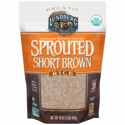 Lundberg Organic Sprouted Short Brown Rice Perspective: front