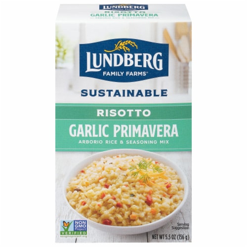 Lundberg Family Farms® Garlic Primavera Risotto Arborio Rice & Seasoning Mix Perspective: front