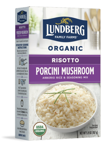 Lundberg Family Farms® Organic Risotto Porcini Mushroom Arborio Rice & Seasoning Mix Perspective: front
