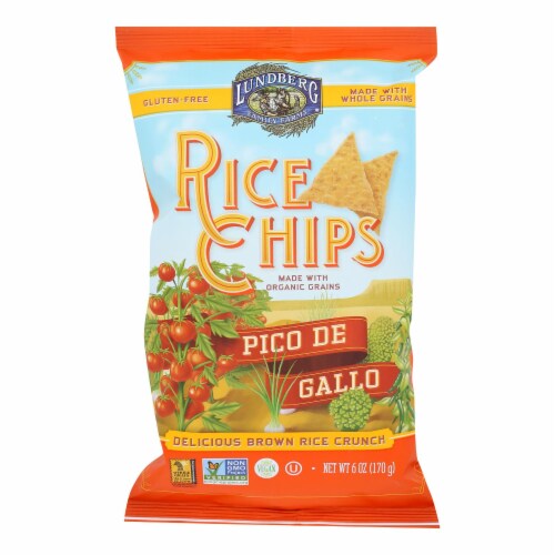 Lundberg Organic Pico De Gallo Rice Chips Perspective: front