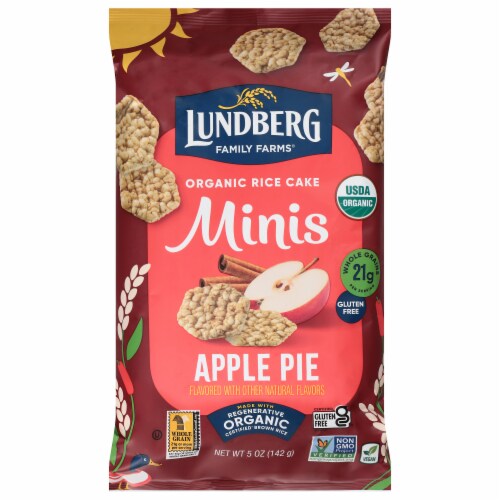 Lundberg Family Farms® Organic Gluten-Free Apple Pie Rice Cake Minis Perspective: front