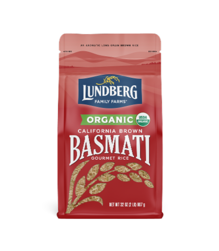 Lundberg Family Farms® Organic California Brown Basmati Whole Grain Rice Perspective: front