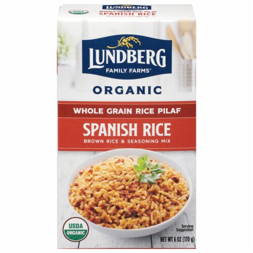 Lundberg® Family Farms® Organic Whole Grain Brown Rice & Seasoning Mix Perspective: front