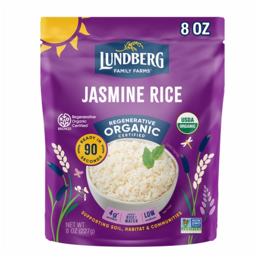 Lundberg Family Farms® Organic 90-Second White Jasmine Rice Pouch Perspective: front