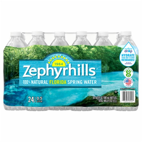 Zephyrhills Natural Florida Spring Water, 24 bottles / 16.9 fl oz
