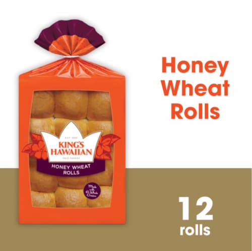 King's Hawaiian® Honey Wheat Dinner Rolls Perspective: front