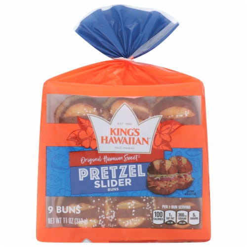 King's Hawaiian® Original Hawaiian Sweet Pretzel Slider Buns Perspective: front