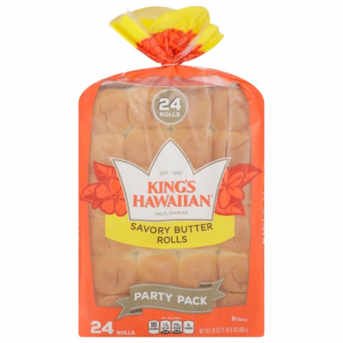 King's Hawaiian Savory Butter Dinner Rolls Perspective: front