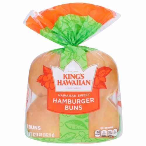 King's Hawaiian Sweet Hamburger Buns Perspective: front