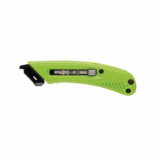 Pacific Handy Cutter Safety Knife,6 in.,Green S5R Perspective: front
