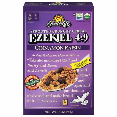 Food for Life® Ezekiel 4:9 Cinnamon Raisin Sprouted Organic Cereal Perspective: front