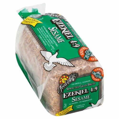 Food for Life® Ezekiel 4:9® Organic Sesame Sprouted Grain Bread Perspective: front