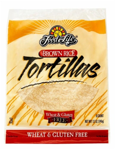 Food For Life Wheat and Gluten-Free Brown Rice Tortillas Perspective: front