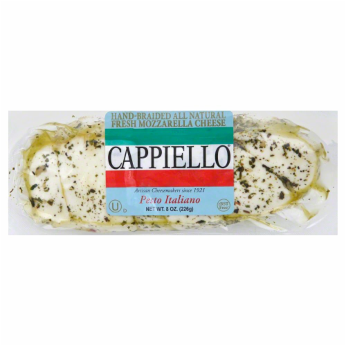 Cappiello Braided Mozzarella Pesto Italiano Perspective: front