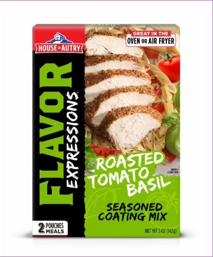 House Autry Flavor Expressions® Roasted Tomato Basil Seasoned Coating Mix Perspective: front