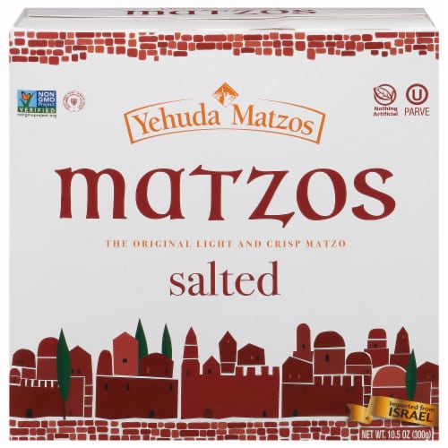 Yehuda® Lite Salted Thin Matzo Perspective: front