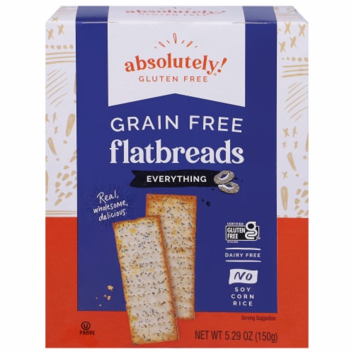 Absolutely Gluten Free Everything Flatbread Perspective: front