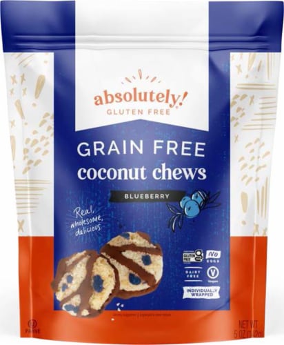 Absolutely Gluten Free Blueberry Coconut Chews Perspective: front