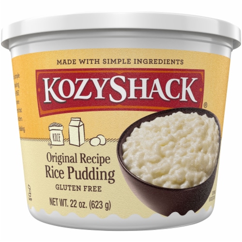 Kozy Shack Rice Pudding Tub, Gluten Free Dessert Perspective: front