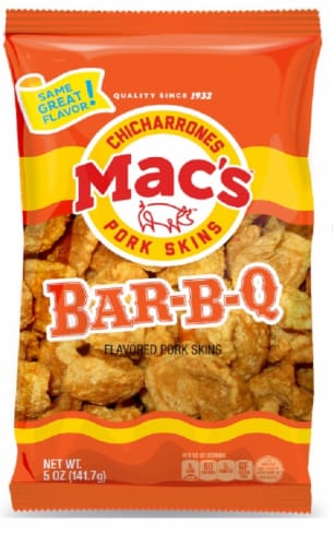 Mac's™ Bar-B-Q Flavored Pork Skins Perspective: front