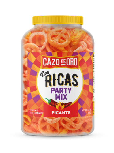 Cazo de Oro Las Ricas Picante Party Mix Canister Perspective: front