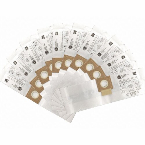 Hoover Commercial Vacuum Bag,9-1/4  H,6-1/2  L,PK10  AH10163 Perspective: front