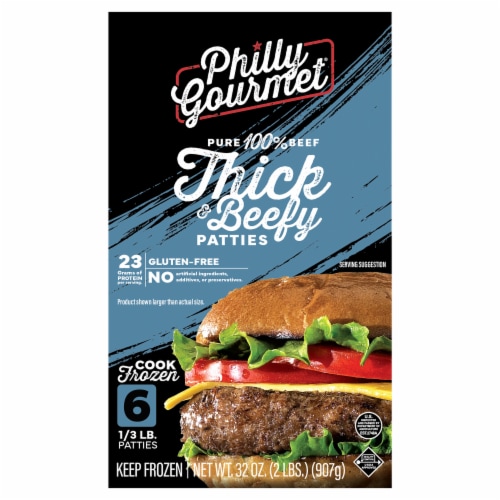 Philly Gourmet® Thick & Beefy Patties Perspective: front
