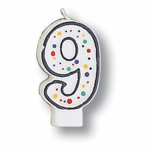 James Paul Products Number 9 Party Candle Perspective: front