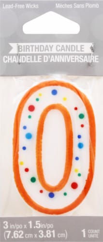 James Paul Products Number 0 Party Candle Perspective: front