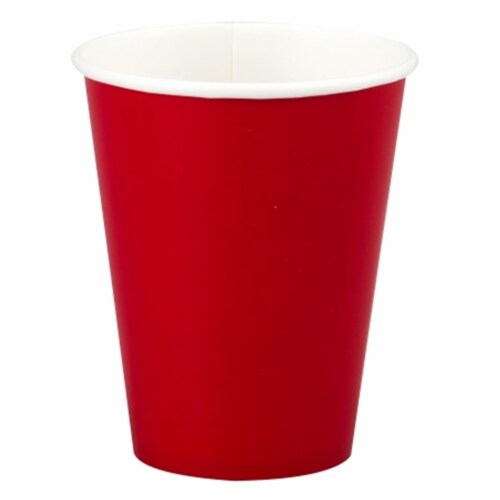 Creative Converting 235058 Classic Red 9 oz. Paper Cups Perspective: front